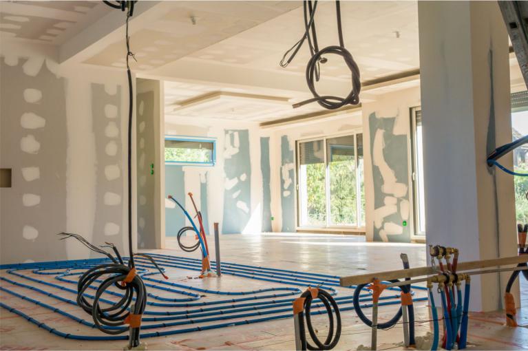 installation plancher chauffant en PER 
